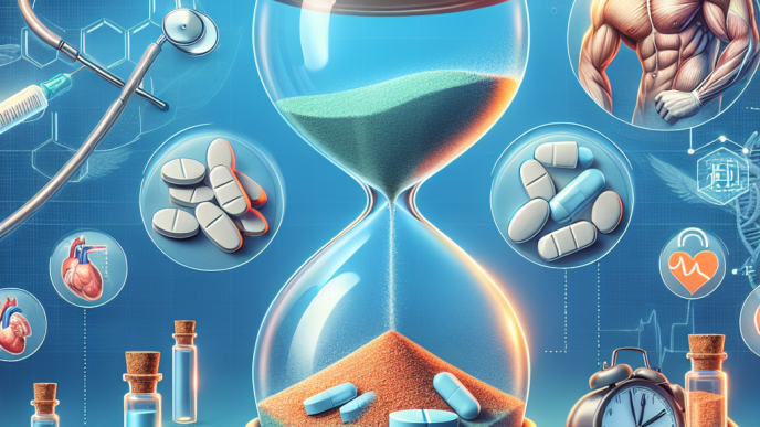 Half-life of oxymetholone compresse and its clinical significance