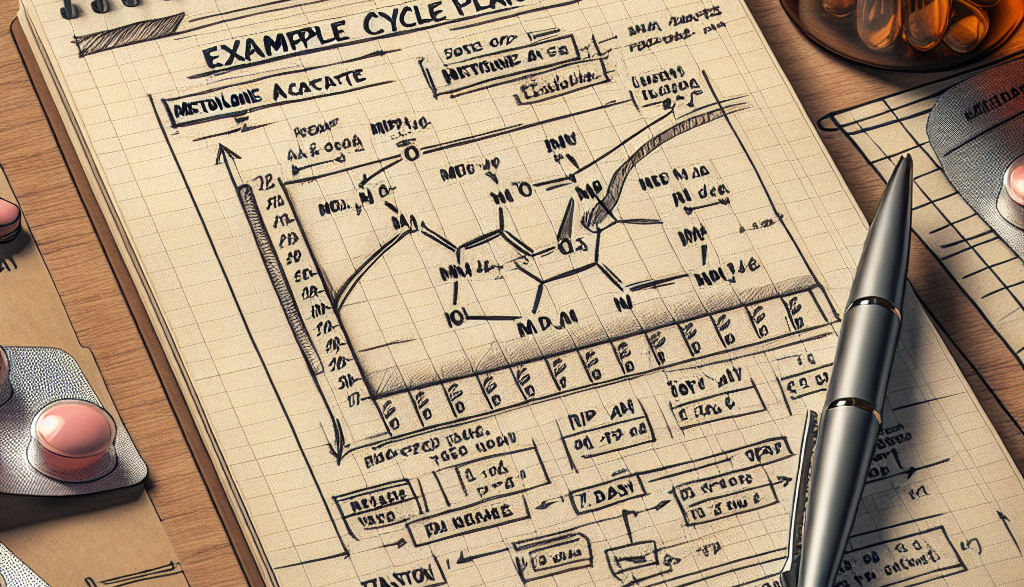 Sample cycle plan for acetato di metenolone: 16 weeks