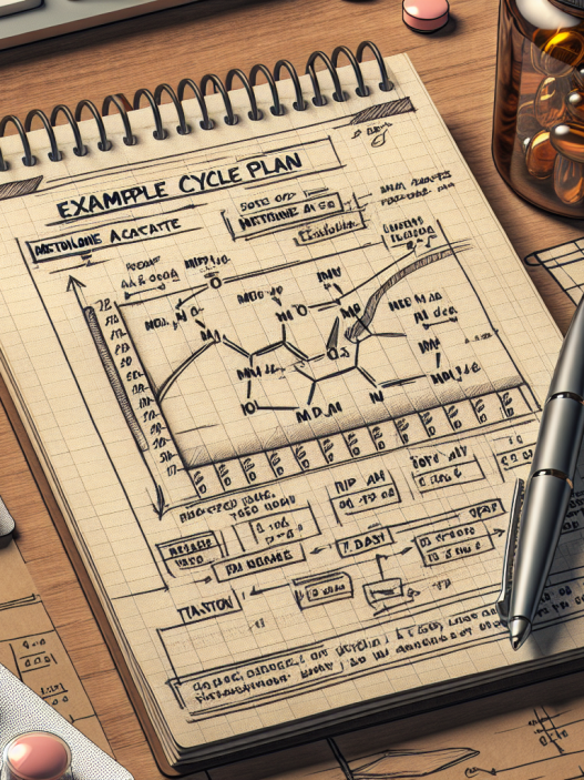 Sample cycle plan for acetato di metenolone: 16 weeks